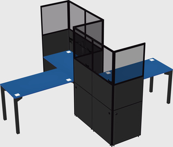 L-shape cubicles