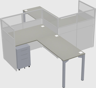 L-shape cubicles