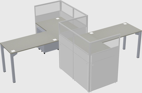 L-shape cubicles