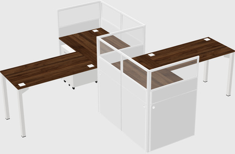 L-shape cubicles