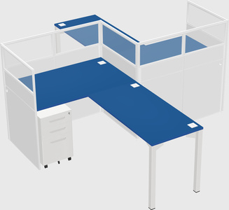L-shape cubicles