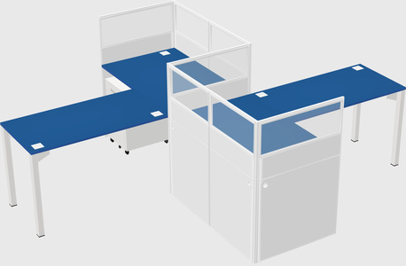 L-shape cubicles