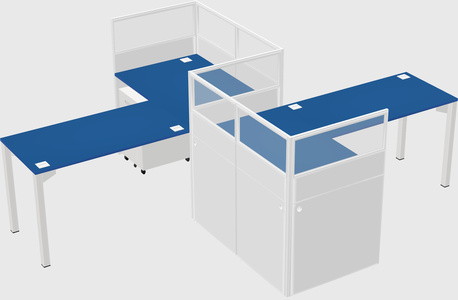 L-shape cubicles