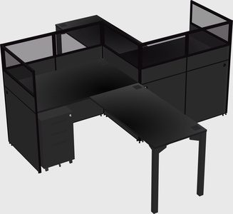 L-shape cubicles