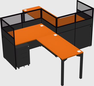L-shape cubicles