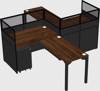 L-shape cubicles