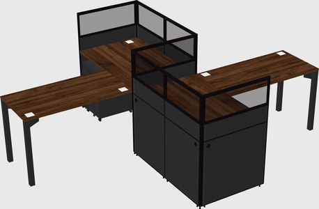 L-shape cubicles