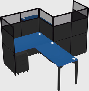 L-shape cubicles