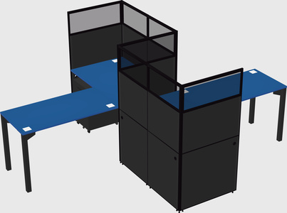 L-shape cubicles
