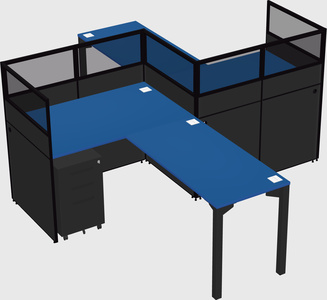 L-shape cubicles