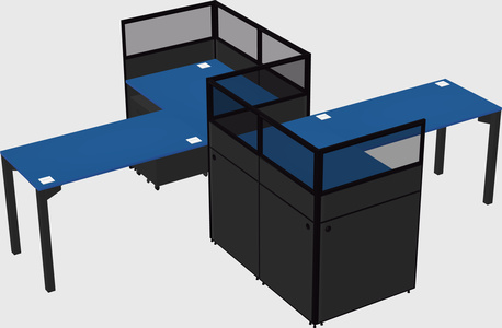 L-shape cubicles