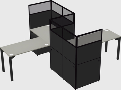 L-shape cubicles