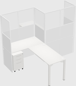 L-shape cubicles