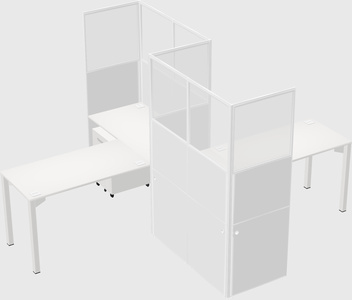 L-shape cubicles