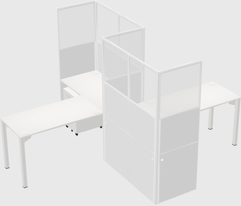 L-shape cubicles