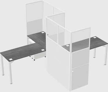 L-shape cubicles