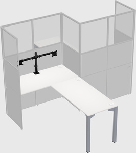 L-shape cubicles