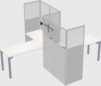 L-shape cubicles