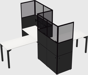 L-shape cubicles