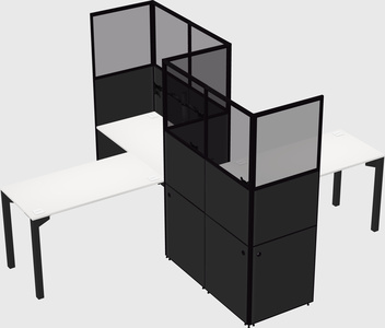 L-shape cubicles