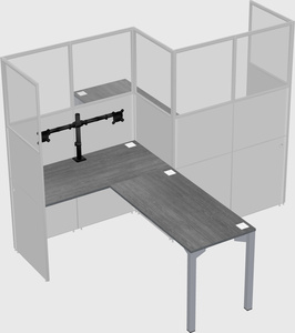 L-shape cubicles