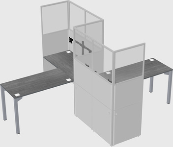 L-shape cubicles