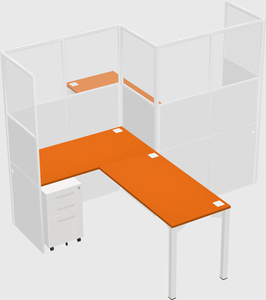 L-shape cubicles