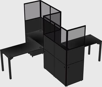 L-shape cubicles