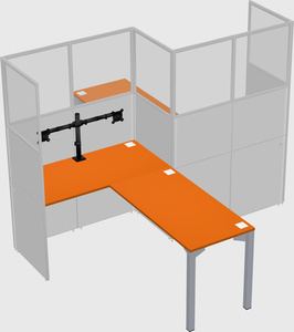 L-shape cubicles