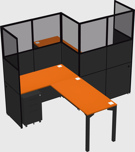 L-shape cubicles