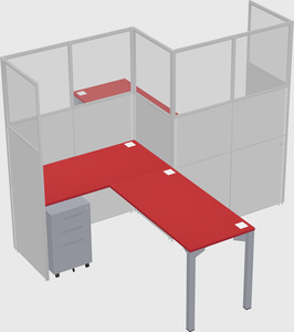 L-shape cubicles