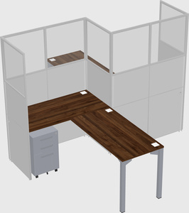 L-shape cubicles