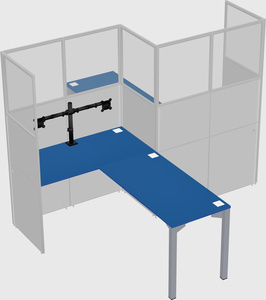 L-shape cubicles