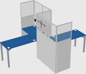 L-shape cubicles