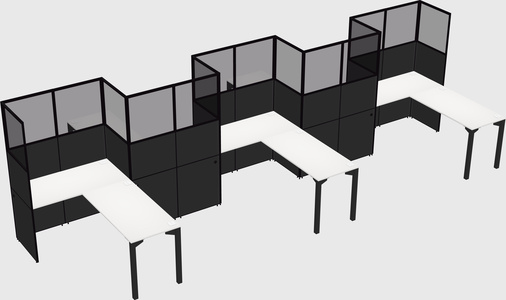 L-shape cubicles