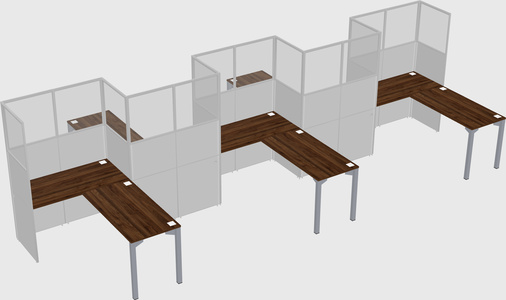 L-shape cubicles