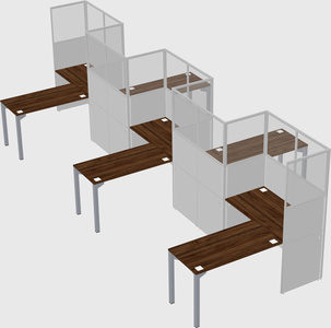 L-shape cubicles