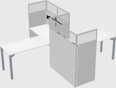 L-shape cubicles