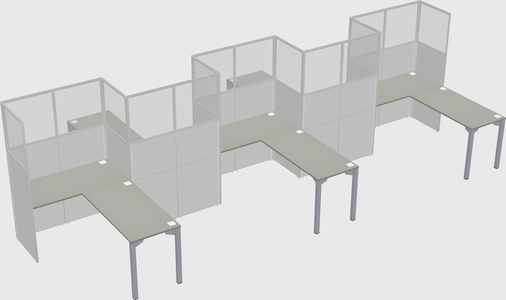 L-shape cubicles