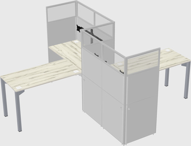 L-shape cubicles