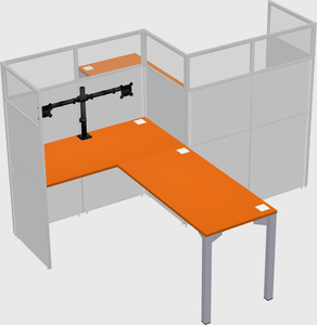 L-shape cubicles