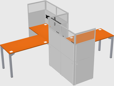 L-shape cubicles