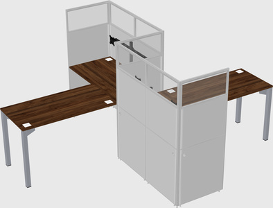 L-shape cubicles