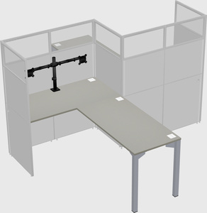 L-shape cubicles