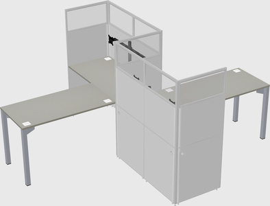 L-shape cubicles