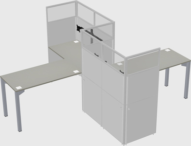 L-shape cubicles