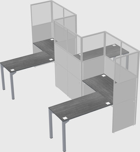 L-shape cubicles