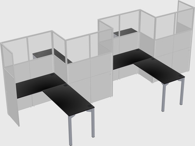 L-shape cubicles