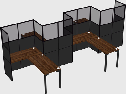 L-shape cubicles