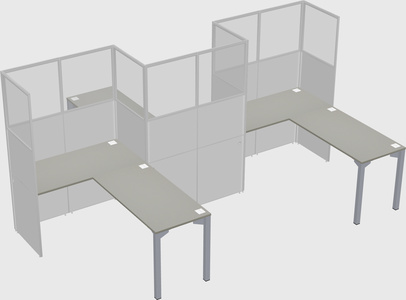 L-shape cubicles